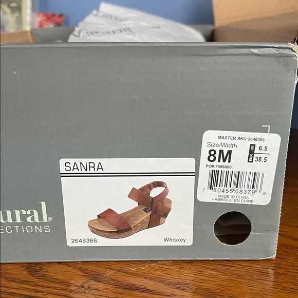 Natural Reflections Women Brown and Bronze wedge sandals Size 8 - Picture 4 of 8